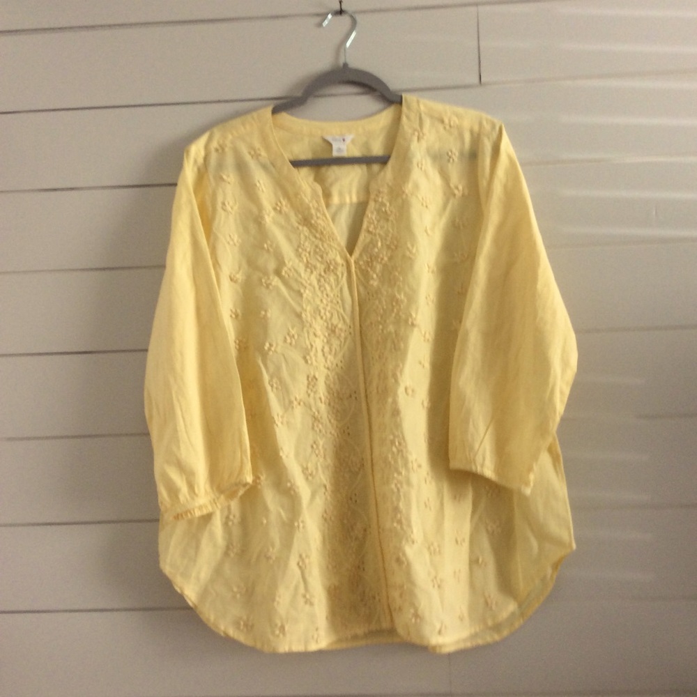 Intro XL yellow 3/4 sleeve smock
